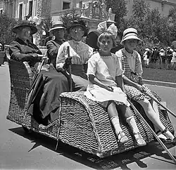 Five people on an Electriquette in 1915