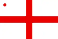 Vice Admiral of the White Squadron command flag 1805 to 1864 for use in the Kingdom of Great Britain and the United Kingdom.