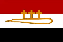 The flag of Greece, as proposed by Rigas Feraios in 1797