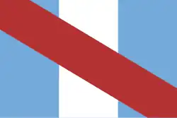 Flag of Santa Fe when it belonged to the League (1815-1821)