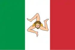 Flag of the Kingdom of Sicily (1848–1849)