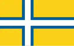 Unofficial flag of the Swedish county of Västra Götaland (or West Sweden in general)