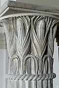 The corncob columns of the Capitol, designed by Benjamin Henry Latrobe and carved by Giuseppe Franzoni from Aquia Creek sandstone
