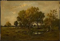 Forest Clearing (1869), oil on canvas, 14 15/16 x 21 15/16 in. (37.9 x 55.7 cm), Clark Art Institute