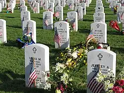 Gravesites at Fort Logan National Cemetery, Memorial Day 2006