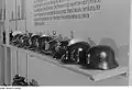 Historic German fire helmets, predecessors of the DIN helmet