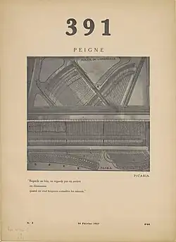 Francis Picabia, Peigne, Miroir de l'Apparence, 391, n. 2, February 10, 1917