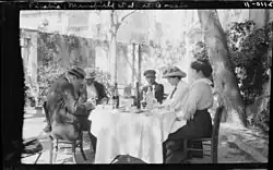 Francis Picabia and friends at an outdoor café in Cassis