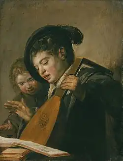 Two Singing Boys with a Lute and a Music Book, c. 1625