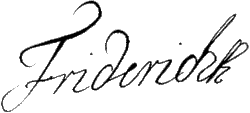 Frederick IV's signature