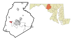 Location of Middletown, Maryland