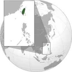Location of Taiwan