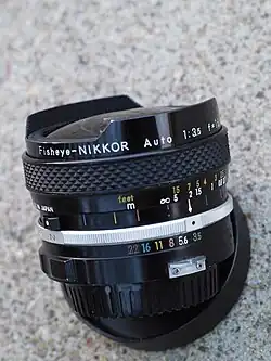 Pre-AI Fisheye-Nikkor 16&nbsp;mm f/3.5 (K-type, early 1970s)