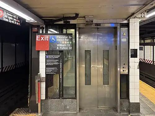 Elevator from the platform
