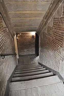 Straight-flight stair.