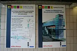 Accessibility works at Conflans-Fin-d'Oise station.