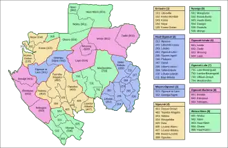 Departments of Gabon