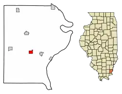 Location of Junction in Gallatin County, Illinois.