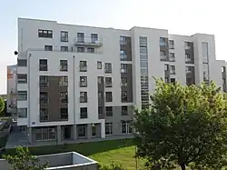 Modern apartment buildings
