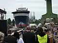 The launching of a ship