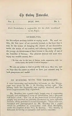 A page from an old journal, black text on yellowed paper.