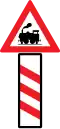 Level crossing without barrier in approx. 240m