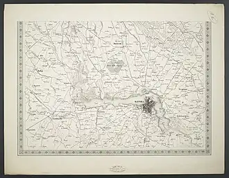 Old map shows Mantova and environs.