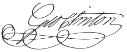 Cursive signature in ink