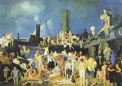 George Wesley Bellows, Riverfront No. 1, 1915