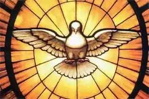 Dove of the Holy Spirit (c. 1660) stained glass by Gian Lorenzo Bernini, located in St. Peter's Basilica, Rome.