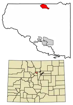 Location of the Rollinsville CDP in Gilpin County, Colorado