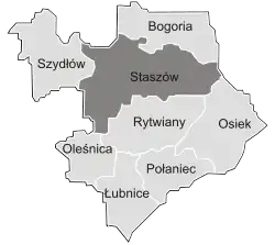 Location of Gmina Staszów