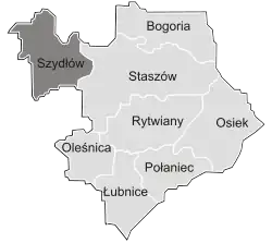 Location of Gmina Szydłów