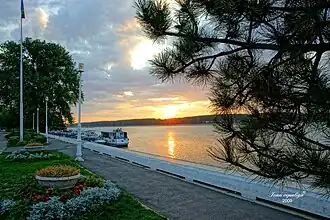 The lower embankment of the Danube in Galati