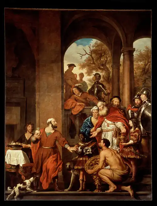 Marcus Curius Dentatus refuses the gifts of the Samnites (1656) by Govert Flinck