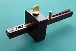 A mortise gauge