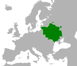The Grand Duchy of Lithuania at the height of its power in the 15th century.
