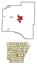 Location in Grant County and Arkansas