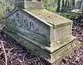 A grave memorial in Highgate Cemetery (west side) designed by Stephen Geary, Architect