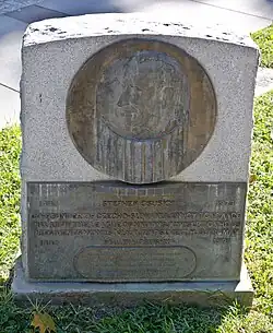 Memorial stone for Stefan Osusky, lawyer, diplomat, politician and co-founder of Czechoslovakia