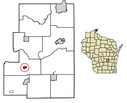 Location of Marquette in Green Lake County, Wisconsin.