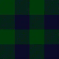 One of the most common flannel patterns, "buffalo plaid" is just Rob Roy MacGregor tartan (originally red and black) rendered in any of various colours