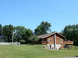 Grier Avenue, Barnesville showing atypically level terrain in the main bedroom community atop the summit above the larger Tamaqua and Mahanoy City boroughs below the divide.