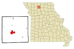 Location of Trenton, Missouri