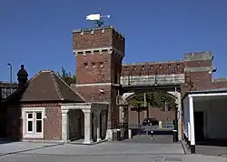 Lodge and guardhouse inside the Main Gate