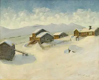 Winter Scene from Vågå Municipality (1914)