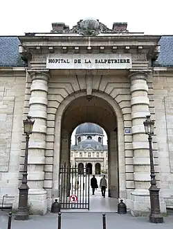 Entrance to the Pitié-Salpêtrière University Hospital campus