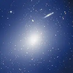 HAWK-I and Hubble explore RCS2 J2327 cluster with the mass of two quadrillion Suns.[25]