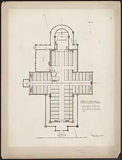 Floor plan of the church