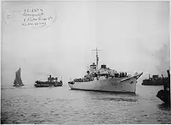 Black and white photograph of HMS Pennywort
